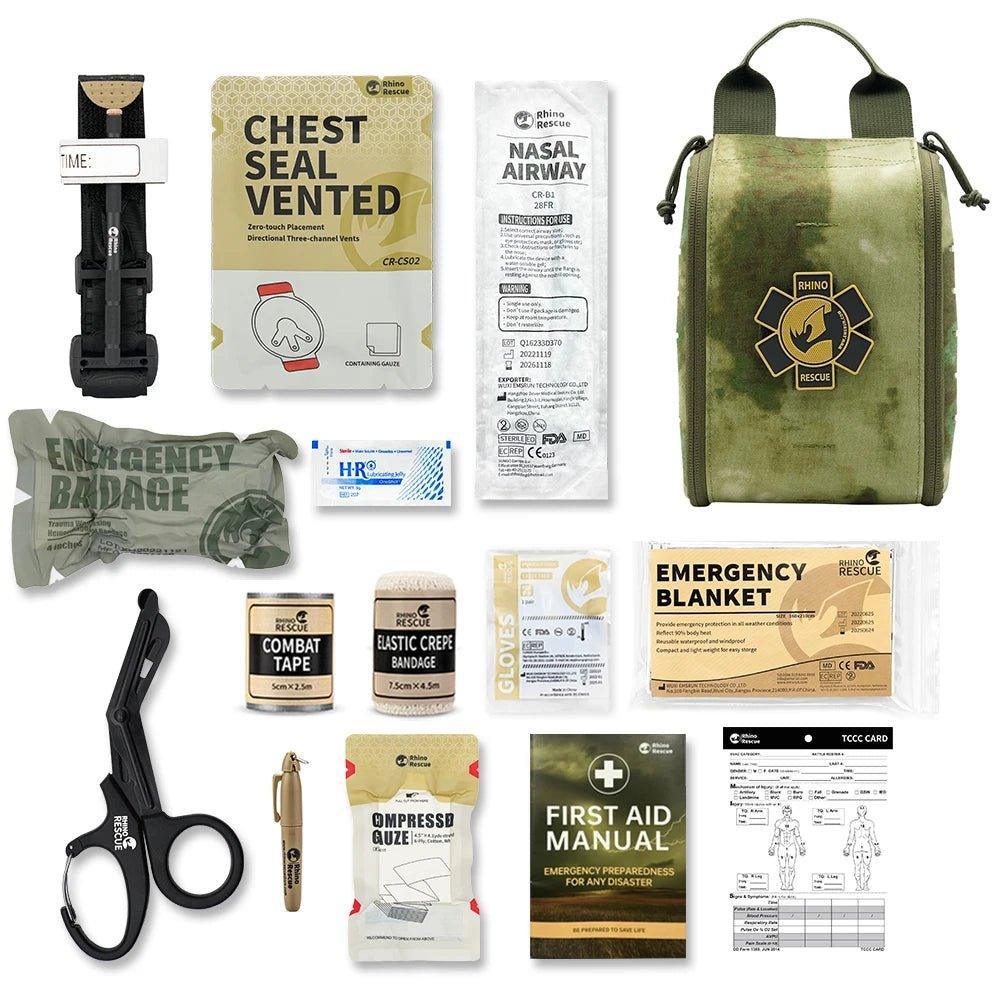 🩹 Rhino Rescue IFAK QF-002M G - Tactical First Aid Kit | Rhino 🩹 Rhino Rescue IFAK QF-002M G - Tactical First Aid Kit | Rhino