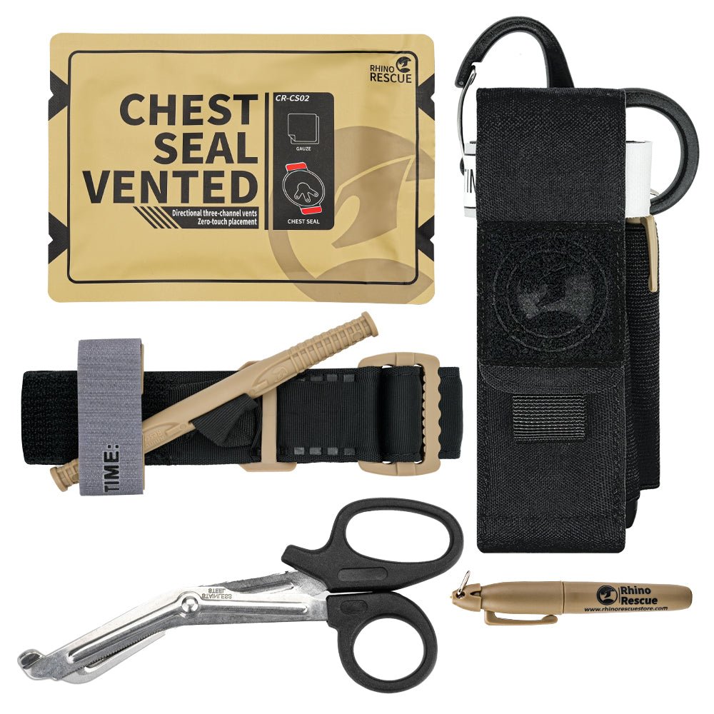 新品 実物　RHINO TACTICAL　米国FDA認証　IFAKキット　BK 🩹 RHINO RESCUE IFAK QF-002M MC First Aid Kit | Tactical First Aid