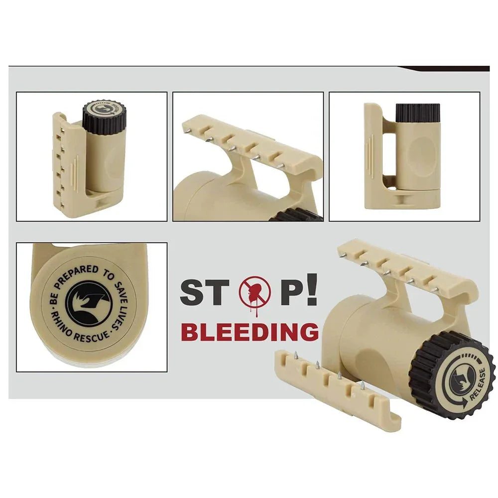 RHINO RESCUE Trauma Clamp | Ratchet - Lock Forceps for Emergency Bleeding Control | Surgical Steel - Rhino Global Store