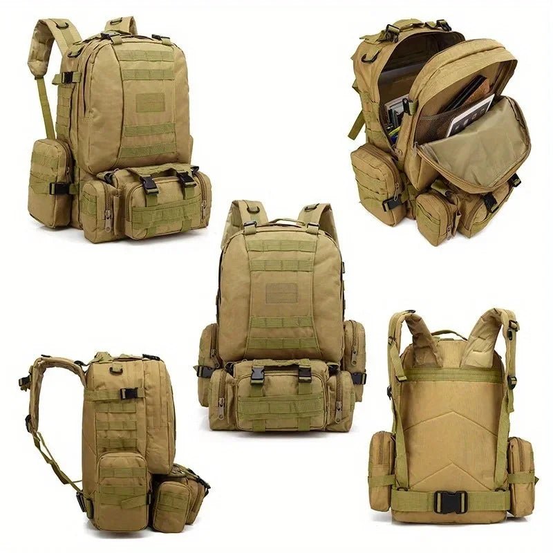 Mochila Táctica Modular Rhino GS 55L – Gran Capacidad, Sistema MOLLE y Diseño Multifunción - Rhino Global Store