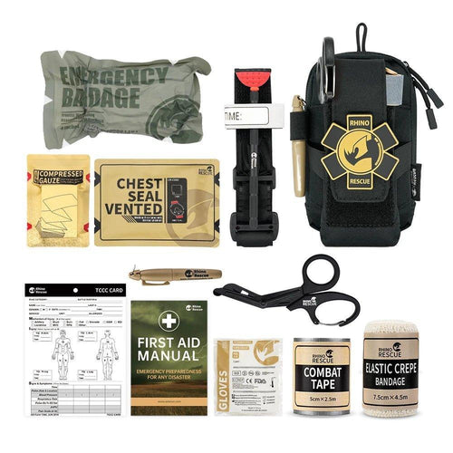 Rhino Rescue EDC IFAK First Aid Kit - Compact MOLLE First