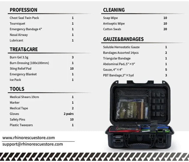 RHINO RESCUE Guard Waterproof FIRST AID KIT - Rhino Global Store