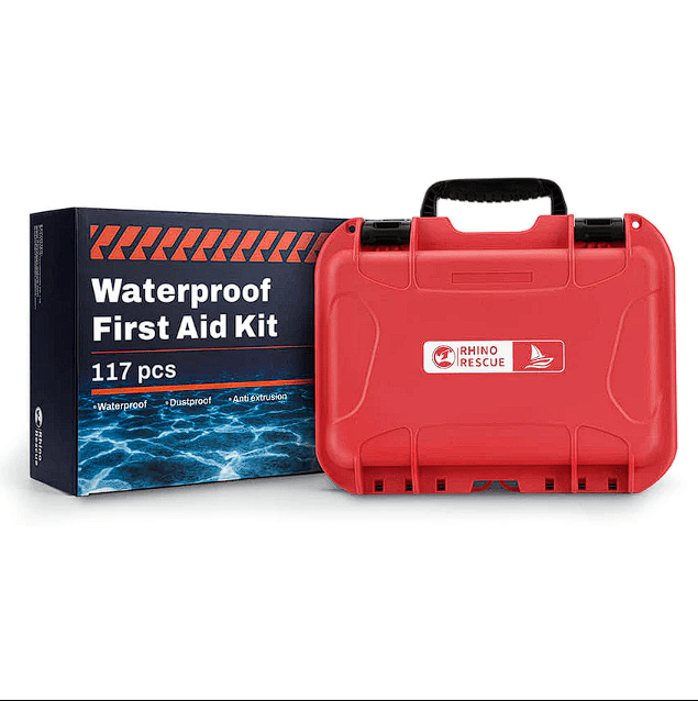 RHINO RESCUE GUARD WATERPROOF First Aid Kit & Supplies Marine Grade - (FDA CE Approved) - Rhino Global Store