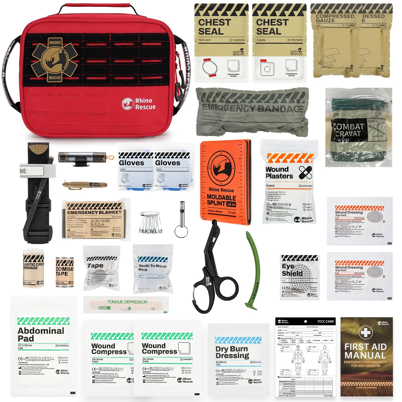 RHINO RESCUE IFAK Trauma Kit – Botiquín Táctico M.O.L.L.E para Vehículo y Emergencias - Rhino Global Store