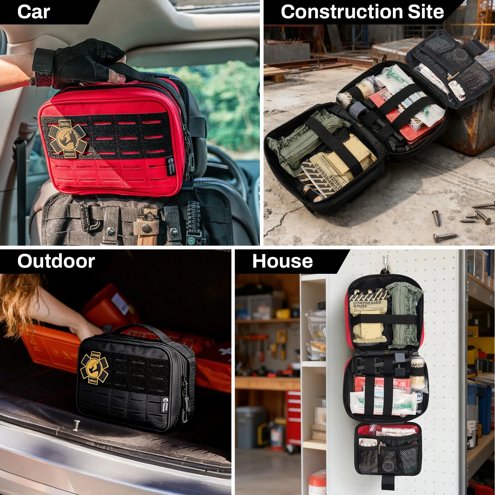 RHINO RESCUE IFAK Trauma Kit – Botiquín Táctico M.O.L.L.E para Vehículo y Emergencias - Rhino Global Store