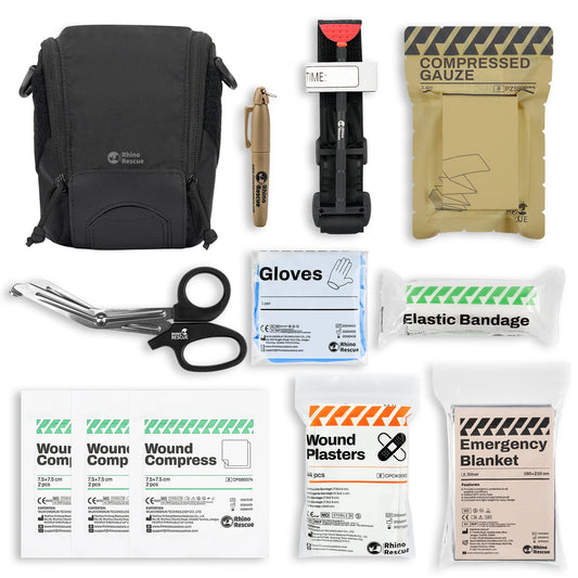 RHINO RESCUE MOLLE Ems First Aid Kit with Tourniquet - (FDA CE Approved) - Rhino Global Store