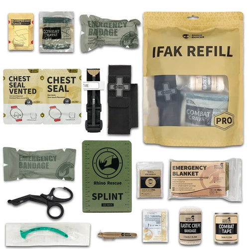 RHINO RESCUE CR-QF002M米国FDA承認IFAKキット防災 RHINO RESCUE IFAK Refill PRO 17pcs - First Aid Kit – Rhino Global
