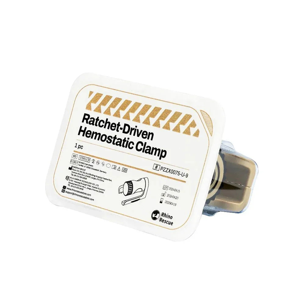 RHINO RESCUE Ratchet-Driven Hemostatic Clamp - Emergency Bleeding Control - Rhino Global Store